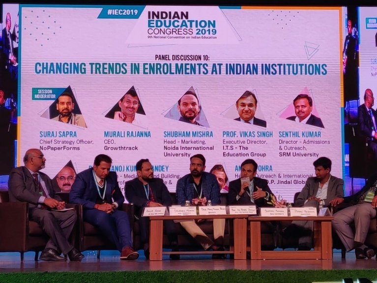 You are currently viewing Indian Education Congress 2019!! Thanks to Nopaperforms and Franchise India for invitation…shared my views on Changing Trends in Enrollments at Indian Institutions